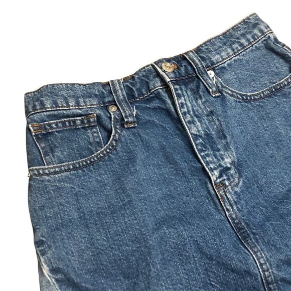 Madewell Women's Rigid Denim A-Line Mini Skirt: Pieced Edition SIZE 25 - Picture 3 of 8